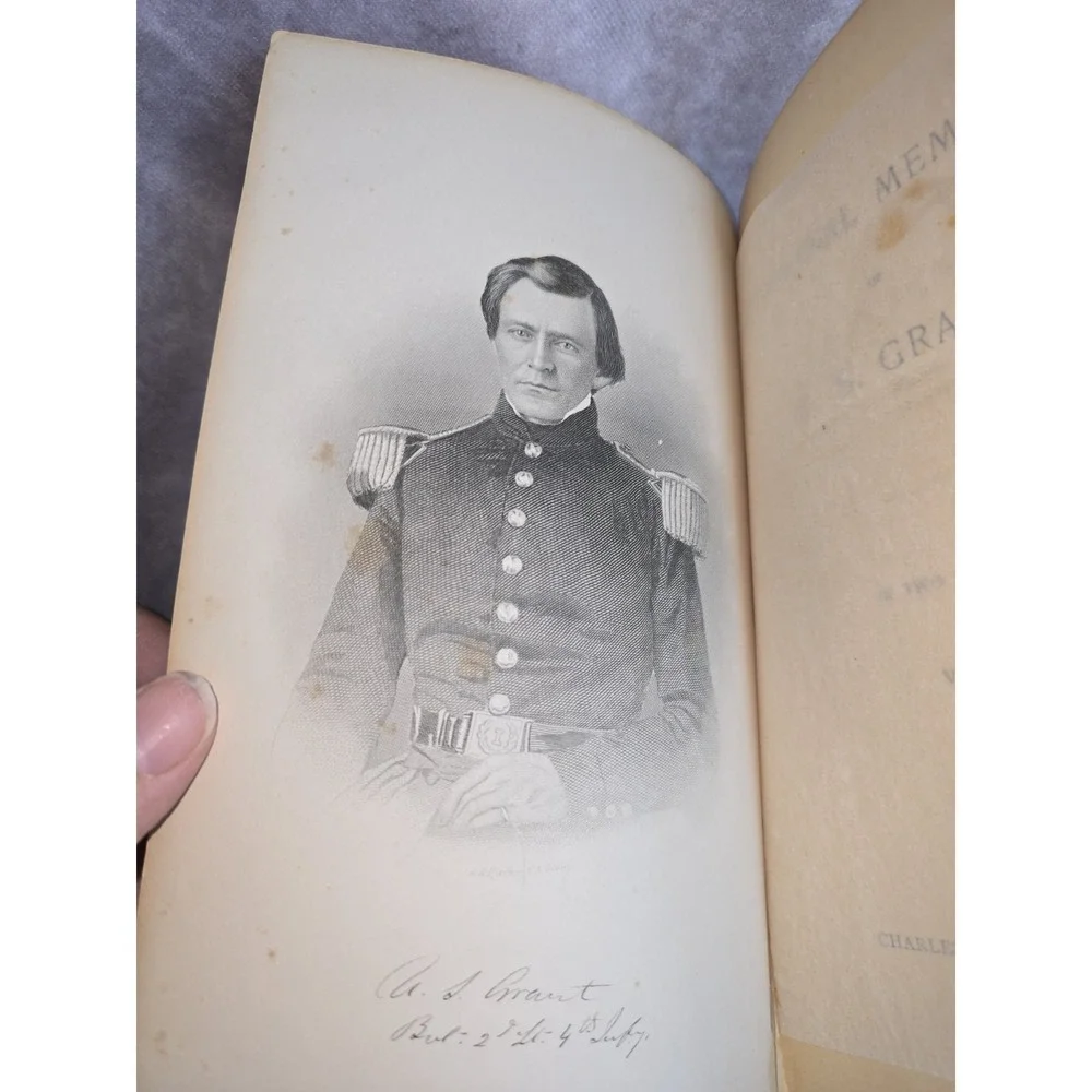PERSONAL MEMOIRS OF U.S, GRANT VOL. 1 VINTAGE 1885 PUB BY CHARLES L WEBSTER CO
